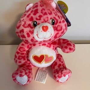 Hand size small Care Bears Pink and Red Heart Plush